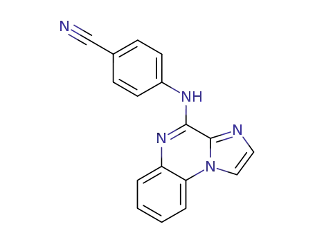 Molecular Structure of 68009-49-4 (Benzonitrile, 4-(imidazo[1,2-a]quinoxalin-4-ylamino)-)