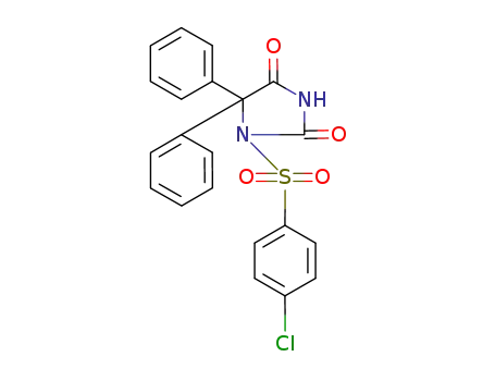Molecular Structure of 24759-38-4 (2,4-Imidazolidinedione, 1-[(4-chlorophenyl)sulfonyl]-5,5-diphenyl-)