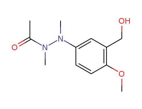 Molecular Structure of 62480-37-9 (Acetic acid,
2-[3-(hydroxymethyl)-4-methoxyphenyl]-1,2-dimethylhydrazide)