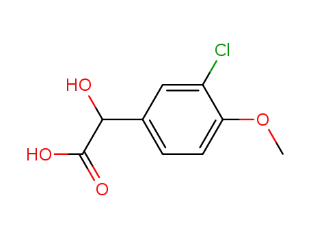 Molecular Structure of 23982-26-5 (3-Chlor-4-methoxy-mandelsaeure)