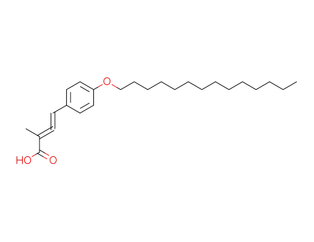 Molecular Structure of 63290-19-7 (2,3-Butadienoic acid, 2-methyl-4-[4-(tetradecyloxy)phenyl]-)