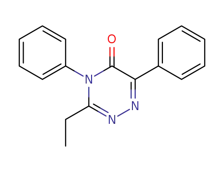 Molecular Structure of 41394-38-1 (1,2,4-Triazin-5(4H)-one, 3-ethyl-4,6-diphenyl-)