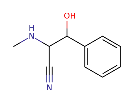 Molecular Structure of 64399-68-4 (3-hydroxy-2-(methylamino)-3-phenylpropanenitrile)