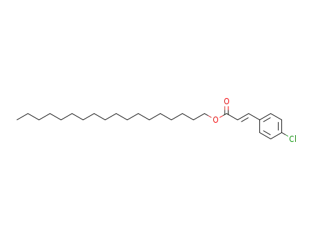 Molecular Structure of 61415-13-2 (2-Propenoic acid, 3-(4-chlorophenyl)-, octadecyl ester, (E)-)