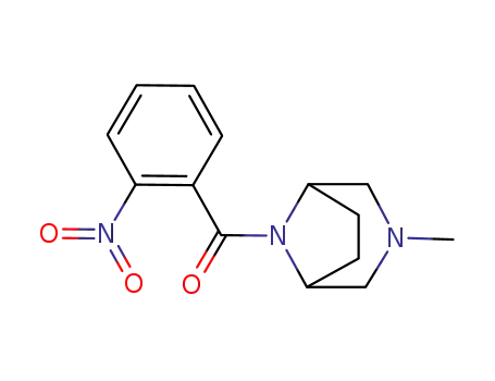 Molecular Structure of 27266-01-9 (3-Methyl-8-(o-nitrobenzoyl)-3,8-diazabicyclo[3.2.1]octane)