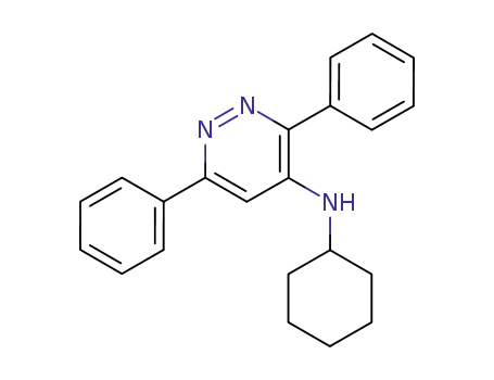 Molecular Structure of 61165-30-8 (4-Pyridazinamine, N-cyclohexyl-3,6-diphenyl-)