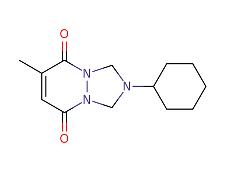 Molecular Structure of 63156-72-9 (1H-[1,2,4]Triazolo[1,2-a]pyridazine-5,8-dione,
2-cyclohexyl-2,3-dihydro-6-methyl-)
