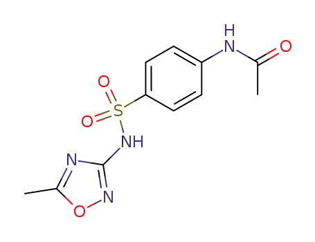 Molecular Structure of 736-33-4 (Acetamide, N-[4-[[(5-methyl-1,2,4-oxadiazol-3-yl)amino]sulfonyl]phenyl]-)