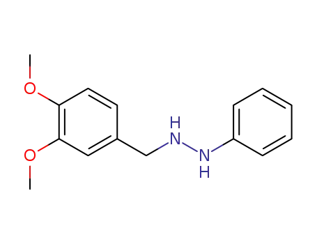 Molecular Structure of 63452-50-6 (Hydrazine, 1-[(3,4-dimethoxyphenyl)methyl]-2-phenyl-)