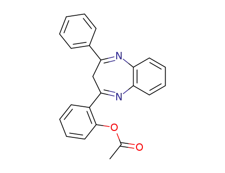 Molecular Structure of 65897-80-5 (Phenol, 2-(4-phenyl-3H-1,5-benzodiazepin-2-yl)-, acetate (ester))