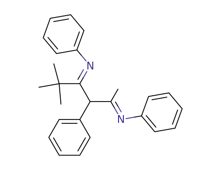 Molecular Structure of 63386-25-4 (Benzenamine,
N,N'-[1-(1,1-dimethylethyl)-3-methyl-2-phenyl-1,3-propanediylidene]bis-
, (Z,E)-)