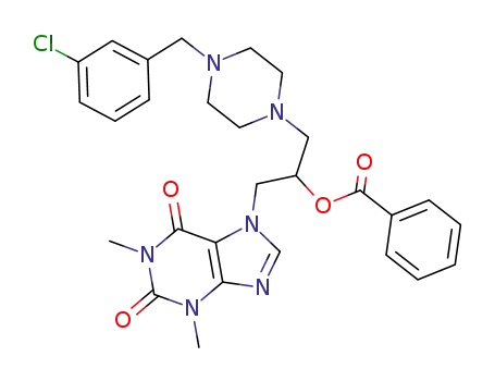 1-피페라진에탄올, 4-(m-클로로벤질)-알파-(1,3-디메틸-7-크산티닐메틸)-, 벤조에이트(에스테르)