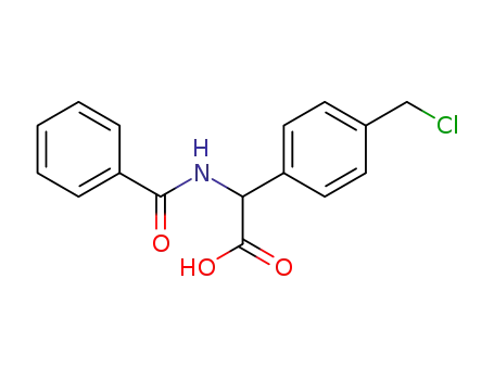 Molecular Structure of 66320-53-4 ((benzoylamino)[4-(chloromethyl)phenyl]acetic acid)