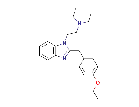 Molecular Structure of 14030-76-3 ({2-[2-(4-ethoxy-benzyl)-benzoimidazol-1-yl]-ethyl}-diethyl-amine)
