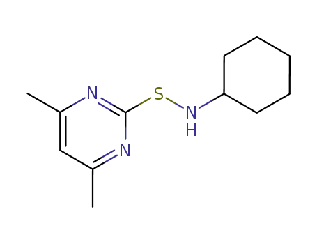 Molecular Structure of 37765-44-9 (2-Pyrimidinesulfenamide, N-cyclohexyl-4,6-dimethyl-)