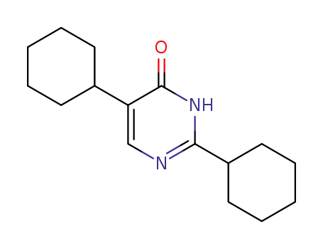 Molecular Structure of 61442-56-6 (4(1H)-Pyrimidinone, 2,5-dicyclohexyl-)