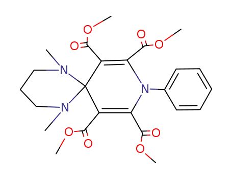 Molecular Structure of 65416-78-6 (1,5,9-Triazaspiro[5.5]undeca-7,10-diene-7,8,10,11-tetracarboxylic
acid, 1,5-dimethyl-9-phenyl-, tetramethyl ester)