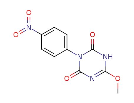 Molecular Structure of 52327-97-6 (1,3,5-Triazine-2,4(1H,3H)-dione, 6-methoxy-3-(4-nitrophenyl)-)