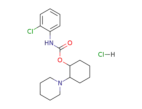 Molecular Structure of 17095-87-3 (1-(2-{[(2-chlorophenyl)carbamoyl]oxy}cyclohexyl)piperidinium chloride)