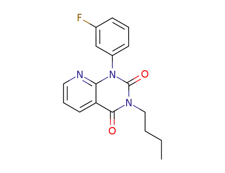 Molecular Structure of 51701-73-6 (Pyrido[2,3-d]pyrimidine-2,4(1H,3H)-dione, 3-butyl-1-(3-fluorophenyl)-)