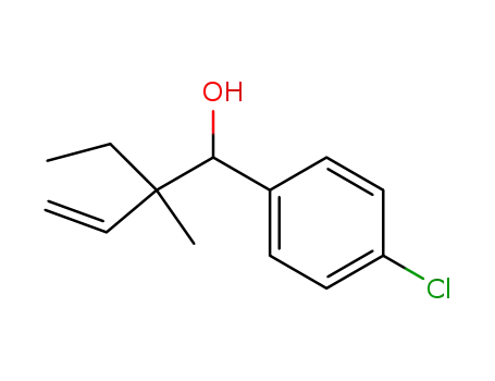 Molecular Structure of 61107-42-4 (Benzenemethanol, 4-chloro-a-(1-ethyl-1-methyl-2-propenyl)-)