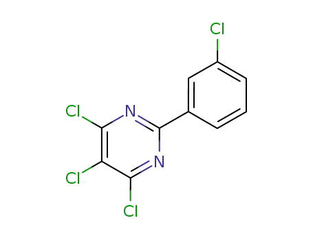 Molecular Structure of 65867-06-3 (Pyrimidine, 4,5,6-trichloro-2-(3-chlorophenyl)-)