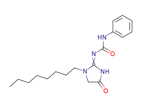 Molecular Structure of 58030-78-7 (Urea, N-(4,5-dihydro-1-octyl-4-oxo-1H-imidazol-2-yl)-N'-phenyl-)