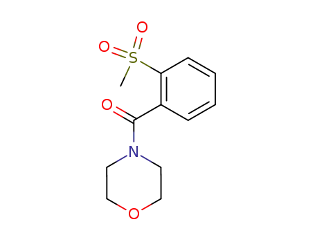 Molecular Structure of 62925-28-4 (Morpholine, 4-[2-(methylsulfonyl)benzoyl]-)
