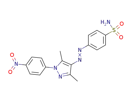 Molecular Structure of 57856-98-1 (Benzenesulfonamide,
4-[[3,5-dimethyl-1-(4-nitrophenyl)-1H-pyrazol-4-yl]azo]-)