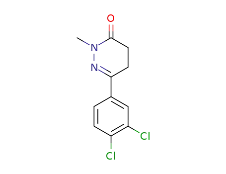Molecular Structure of 33347-94-3 (3(2H)-Pyridazinone, 6-(3,4-dichlorophenyl)-4,5-dihydro-2-methyl-)