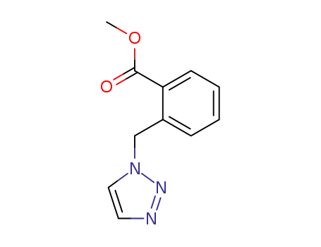 Molecular Structure of 63777-61-7 (Benzoic acid, 2-(1H-1,2,3-triazol-1-ylmethyl)-, methyl ester)