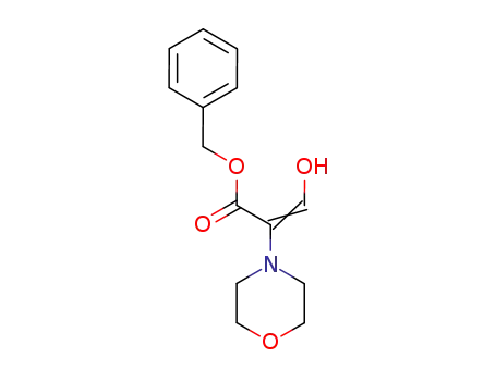 Molecular Structure of 62004-80-2 (4-Morpholineacetic acid, a-(hydroxymethylene)-, phenylmethyl ester)