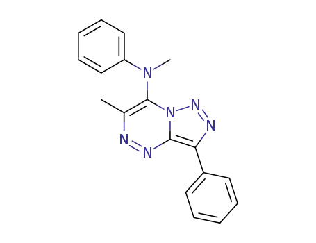 Molecular Structure of 64781-68-6 ([1,2,3]Triazolo[5,1-c][1,2,4]triazin-7-amine, N,6-dimethyl-N,3-diphenyl-)