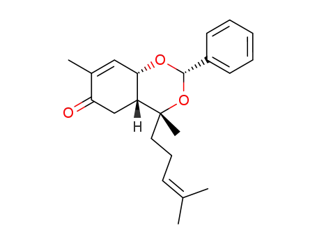 (2S,4R,4aR,8aS)-4,7-Dimethyl-4-(4-methyl-pent-3-enyl)-2-phenyl-4a,8a-dihydro-4H,5H-benzo[1,3]dioxin-6-one