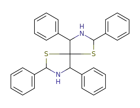 Molecular Structure of 50650-57-2 (1,6-Dithia-3,8-diazaspiro[4.4]nonane, 2,4,7,9-tetraphenyl-)