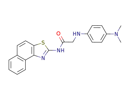 Molecular Structure of 65550-63-2 (Acetamide,
2-[[4-(dimethylamino)phenyl]amino]-N-naphtho[1,2-d]thiazol-2-yl-)