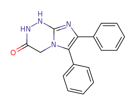 Molecular Structure of 61654-17-9 (Imidazo[2,1-c][1,2,4]triazin-3(4H)-one, 1,2-dihydro-6,7-diphenyl-)