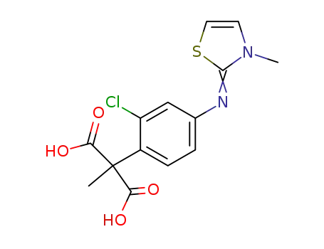 Propanedioic acid,
[2-chloro-4-[(3-methyl-2(3H)-thiazolylidene)amino]phenyl]methyl-