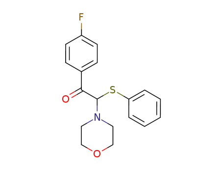 Molecular Structure of 25847-45-4 (Ethanone, 1-(4-fluorophenyl)-2-(4-morpholinyl)-2-(phenylthio)-)