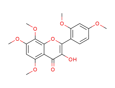 Molecular Structure of 89456-12-2 (4H-1-Benzopyran-4-one,
2-(2,4-dimethoxyphenyl)-3-hydroxy-5,7,8-trimethoxy-)