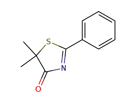 Molecular Structure of 62175-45-5 (4(5H)-Thiazolone, 5,5-dimethyl-2-phenyl-)