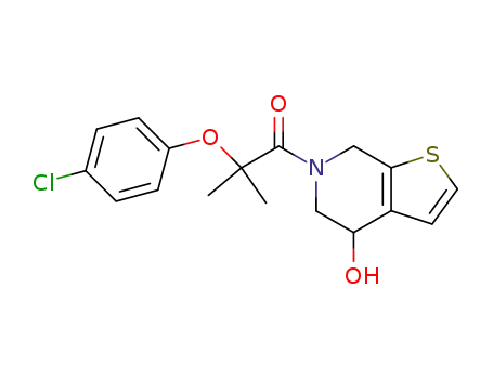 Thieno[2,3-c]pyridin-4-ol,
6-[2-(4-chlorophenoxy)-2-methyl-1-oxopropyl]-4,5,6,7-tetrahydro-