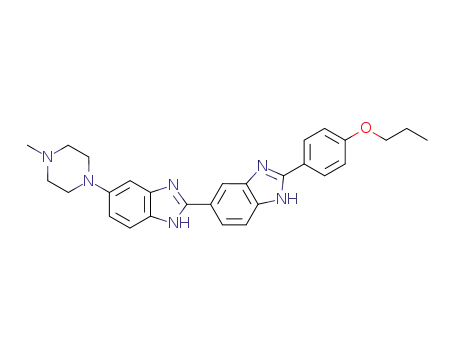 Molecular Structure of 23491-51-2 (2,5'-Bi-1H-benzimidazole,5-(4-methyl-1-piperazinyl)-2'-(4-propoxyphenyl)- (9CI))