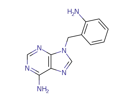 Molecular Structure of 15813-50-0 (9H-Purin-6-amine, 9-[(2-aminophenyl)methyl]-)