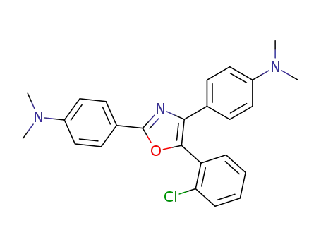 Molecular Structure of 10101-02-7 (Benzenamine,
4,4'-[5-(2-chlorophenyl)-2,4-oxazolediyl]bis[N,N-dimethyl-)