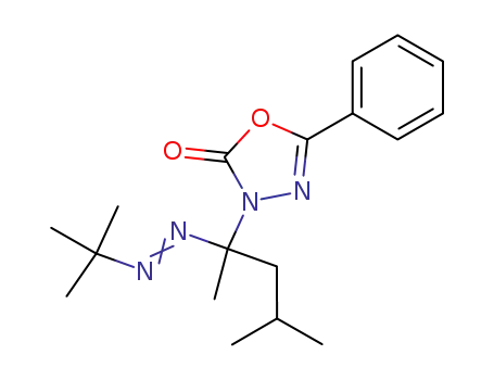 Molecular Structure of 25143-30-0 (1,3,4-Oxadiazol-2(3H)-one,
3-[1-[(1,1-dimethylethyl)azo]-1,3-dimethylbutyl]-5-phenyl-)
