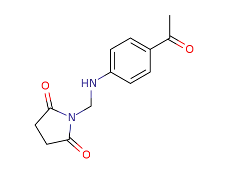 Molecular Structure of 63191-63-9 (2,5-Pyrrolidinedione, 1-[[(4-acetylphenyl)amino]methyl]-)