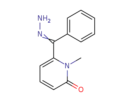 Molecular Structure of 63486-95-3 (2(1H)-Pyridinone, 6-(hydrazonophenylmethyl)-1-methyl-)