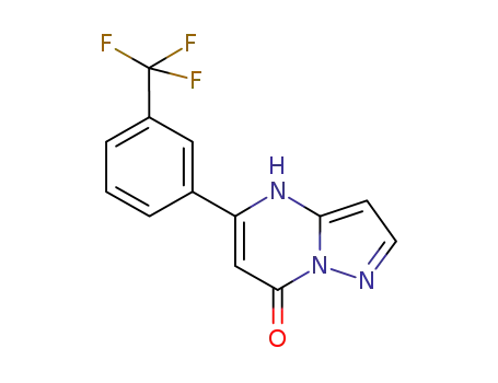Molecular Structure of 672325-01-8 (Pyrazolo[1,5-a]pyrimidin-7(4H)-one, 5-[3-(trifluoromethyl)phenyl]-)