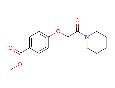 Molecular Structure of 29936-94-5 (4-(2-Oxo-2-piperidin-1-yl-ethoxy)-benzoic acid methyl ester)